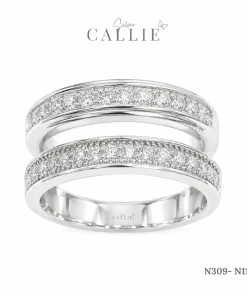 Alternative view of N309 - N1115: Nhẫn bạc thiết kế Callie Silver Đính Đá