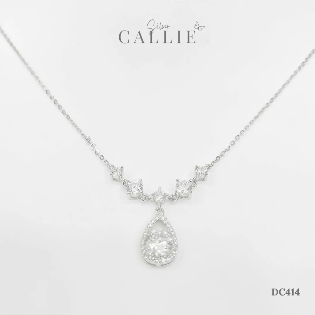 DC414 - Dây Chuyền Bạc Callie Silver Mặt Giọt Nước