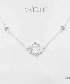 Alternative view of LT388 - Lắc tay bạc Callie Silver vòng tròn lá phong
