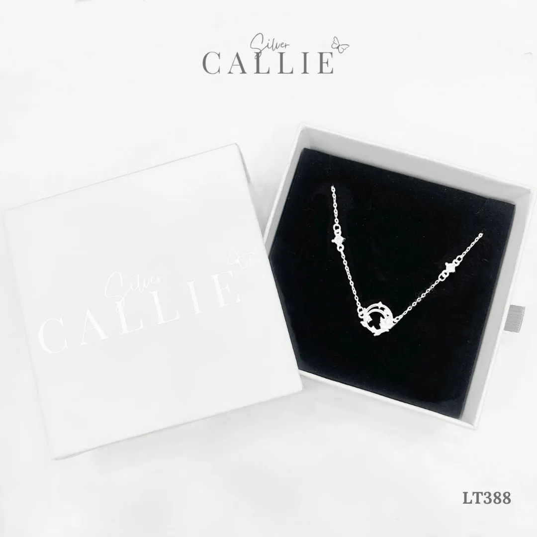 LT388 - Lắc tay bạc Callie Silver vòng tròn lá phong - Hình ảnh 10