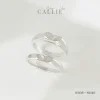 N1139 - N1140: Nhẫn bạc thiết kế Callie Silver tự in vân tay