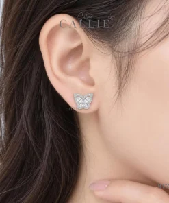 Alternative view of BT293 - Bông tai bạc Callie Silver bươm bướm đính đá xi kim