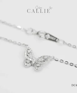 DC432 - Dây chuyền bạc Callie Silver Bướm Đính Đá