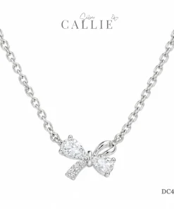 DC434 - Dây chuyền bạc Callie Silver nơ xi kim