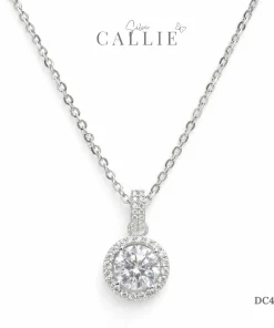 DC435 - Dây chuyền bạc Callie Silver Halo xi kim