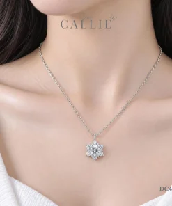 Alternative view of DC436 - Dây chuyền bạc Callie Silver Bông Tuyết Xi Kim