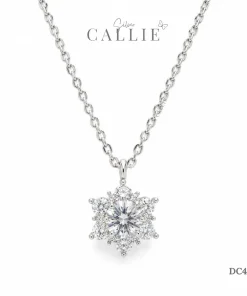 DC436 - Dây chuyền bạc Callie Silver Bông Tuyết Xi Kim