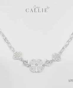 Alternative view of LT391 - Lắc tay bạc Callie Silver Cỏ 4 Lá Trắng