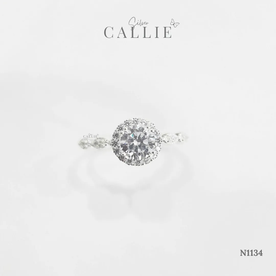 N1134 - Nhẫn Bạc Callie Silver Infinity Petal
