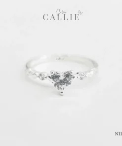 Alternative view of N1136 - Nhẫn Bạc Callie Silver Sweet Heart Solitaire