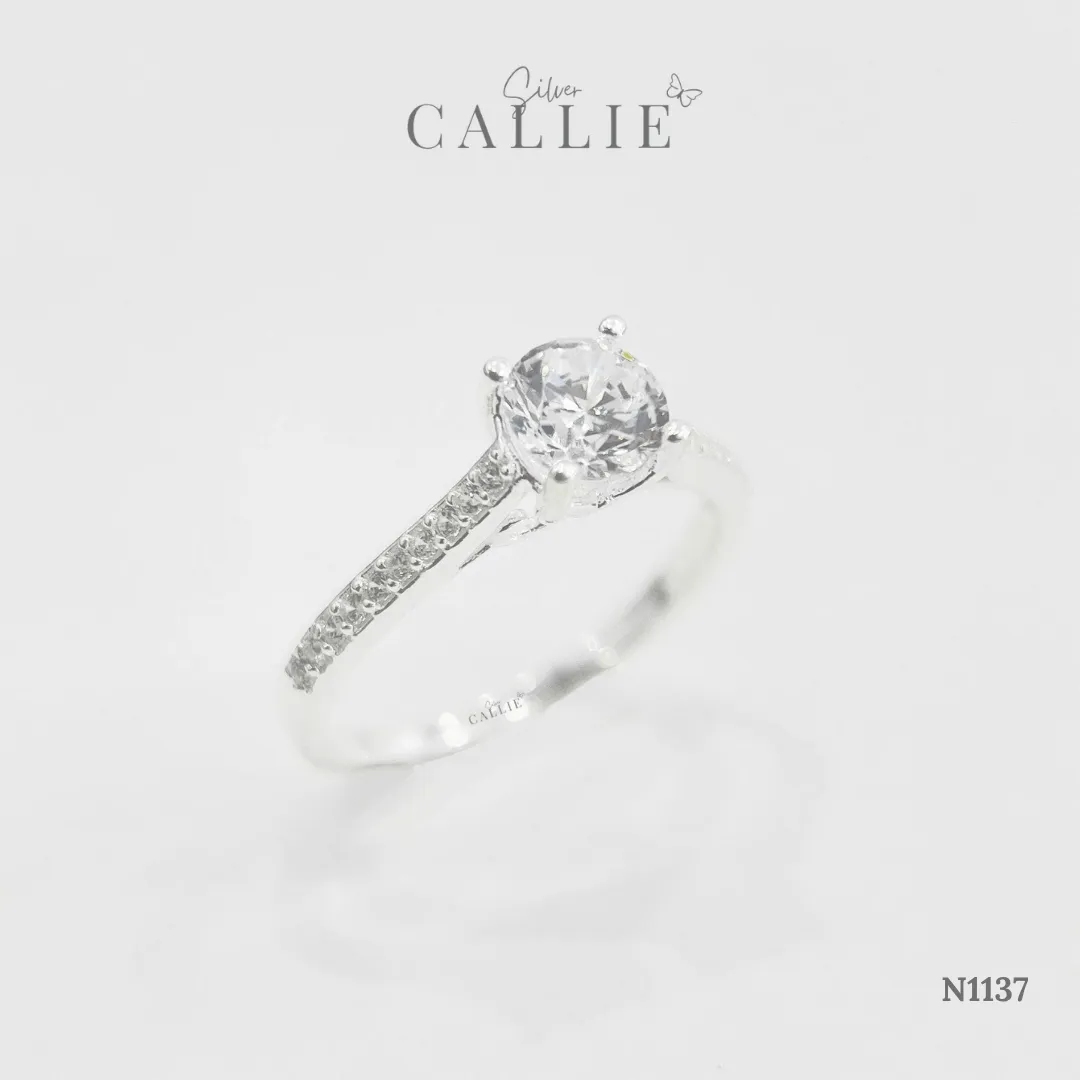 N1137 - Nhẫn Bạc Callie Silver Double Elegance
