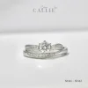 N1141 - N1142: Nhẫn bạc thiết kế Callie Silver Xoắn Đính Đá