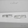 N1143 - N1144: Nhẫn Bạc Thiết Kế Callie Silver Đai Xoắn Đính Đá
