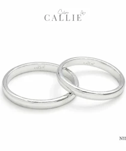 N1157 - Nhẫn bạc thiết kế Callie Silver Bo Trơn Bảng 2li5