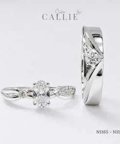 Alternative view of N1165 - N1166: Nhẫn bạc thiết kế Callie Silver 1 Viên Chủ