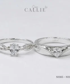 N1165 - N1166: Nhẫn bạc thiết kế Callie Silver 1 Viên Chủ