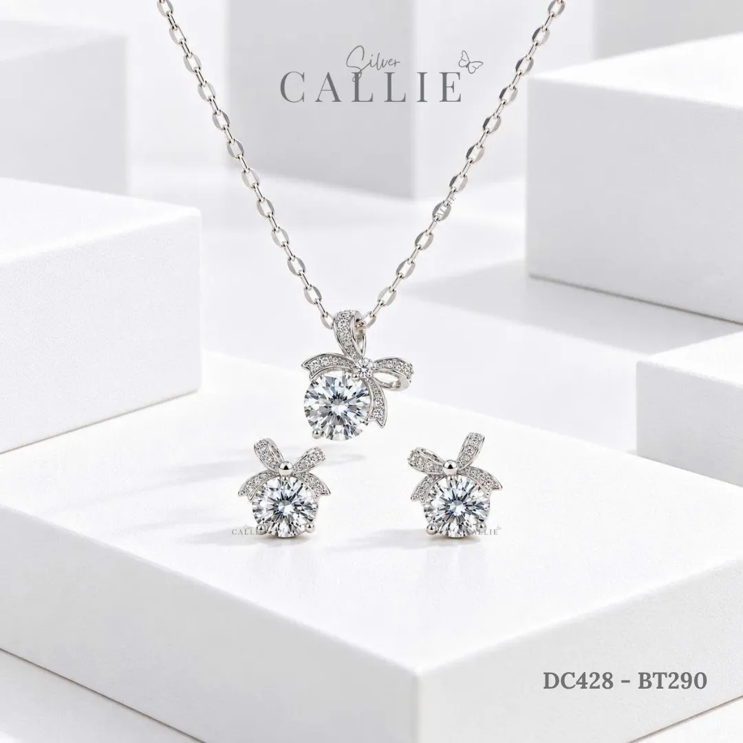 Set Quà Nơ Callie Silver Trang Sức Bạc Cao Cấp 20/10 - Hình ảnh 2