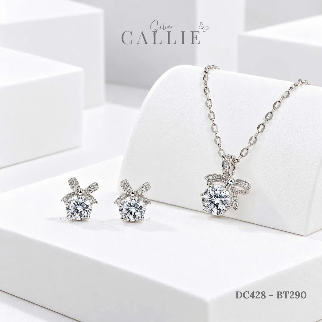 Set Quà Nơ Callie Silver Trang Sức Bạc Cao Cấp 20/10 - Hình ảnh 3