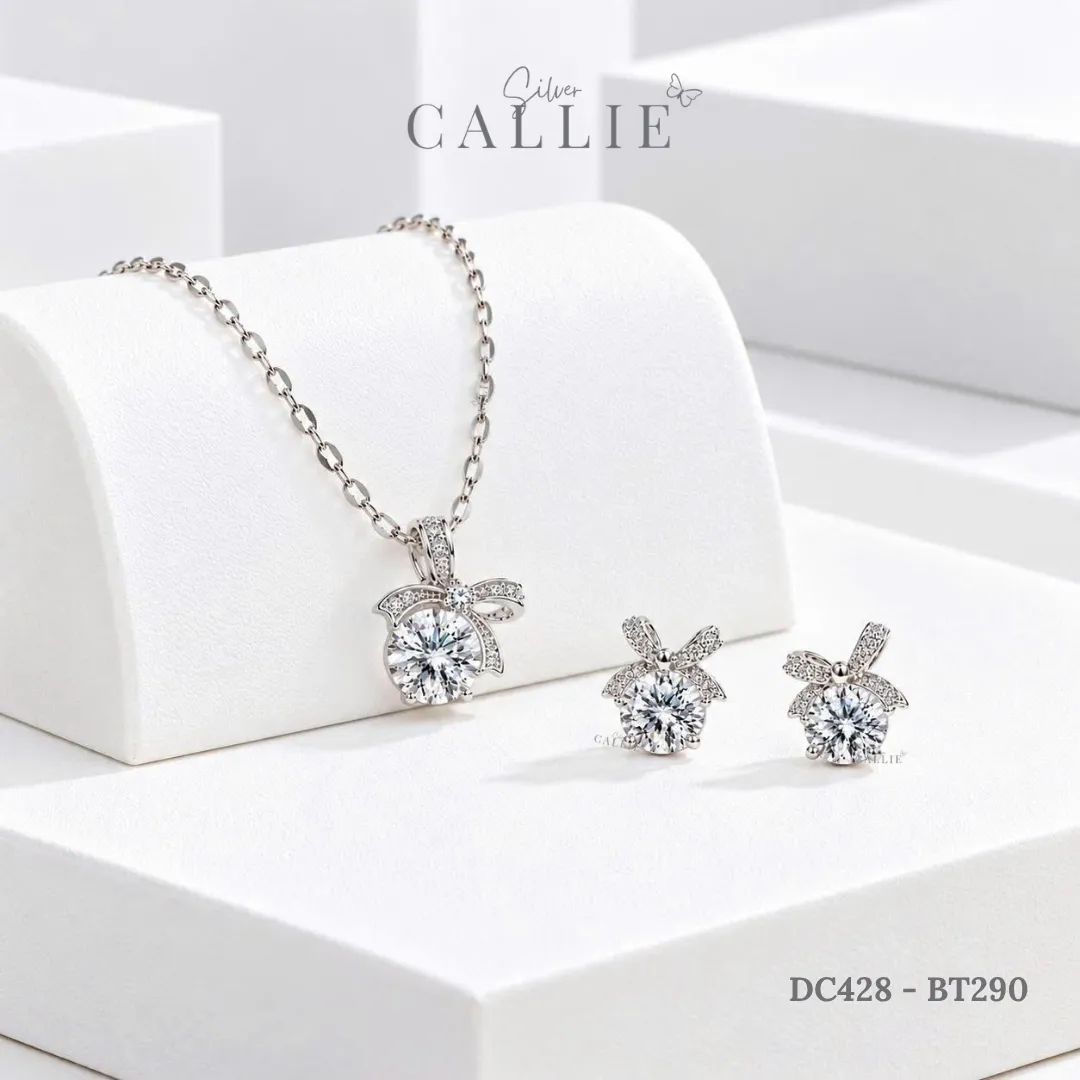 Set Quà Nơ Callie Silver Trang Sức Bạc Cao Cấp 20/10 - Hình ảnh 4