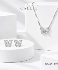 Alternative view of Set Quà Bướm Đính Đá Callie Silver Trang Sức Bạc Cao Cấp 20/10