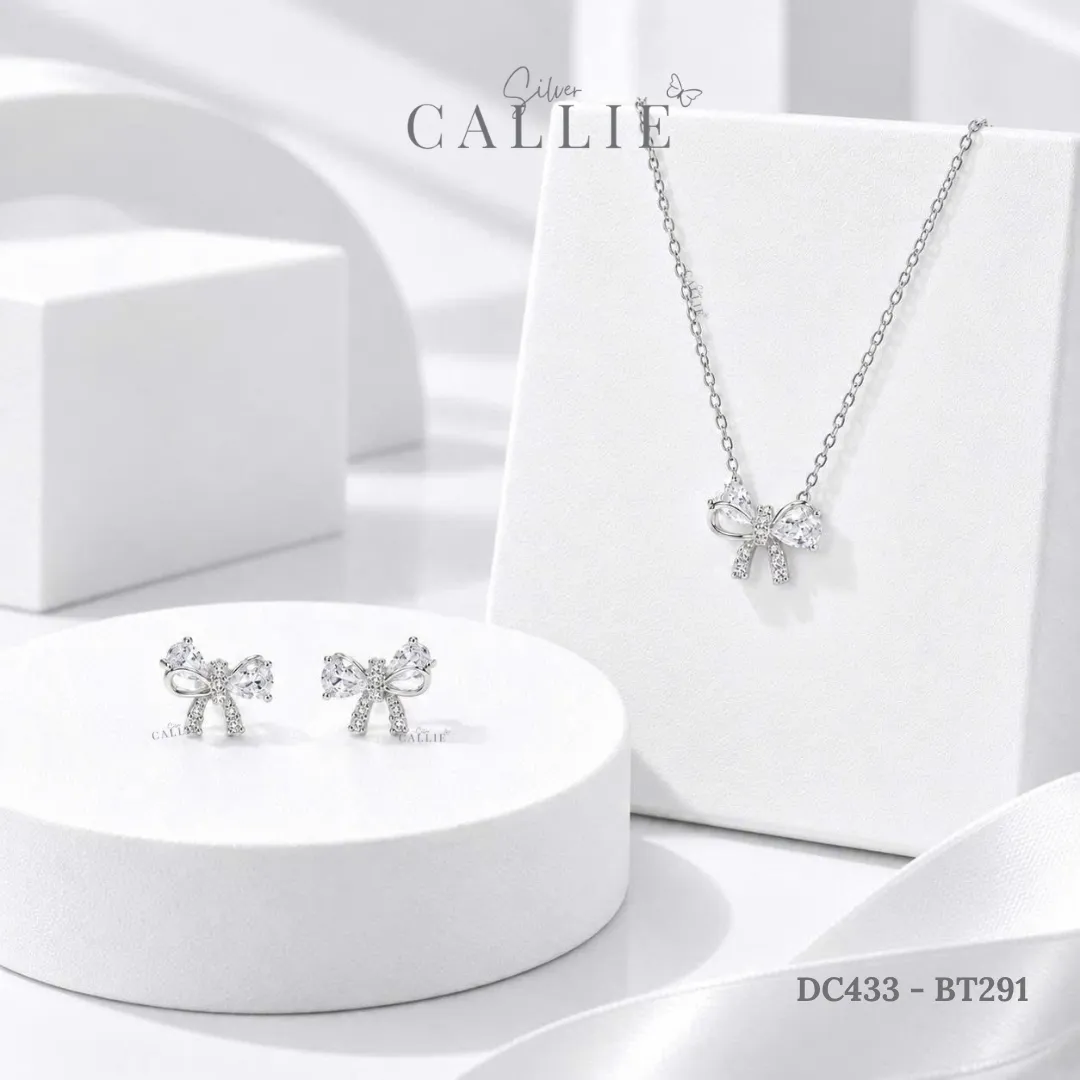 Set Quà Nơ Callie Silver Trang Sức Bạc Cao Cấp 20/10 - Hình ảnh 2