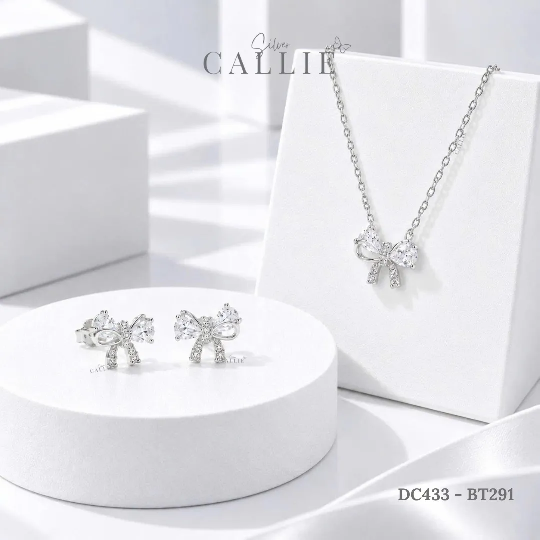 Set Quà Nơ Callie Silver Trang Sức Bạc Cao Cấp 20/10 - Hình ảnh 3