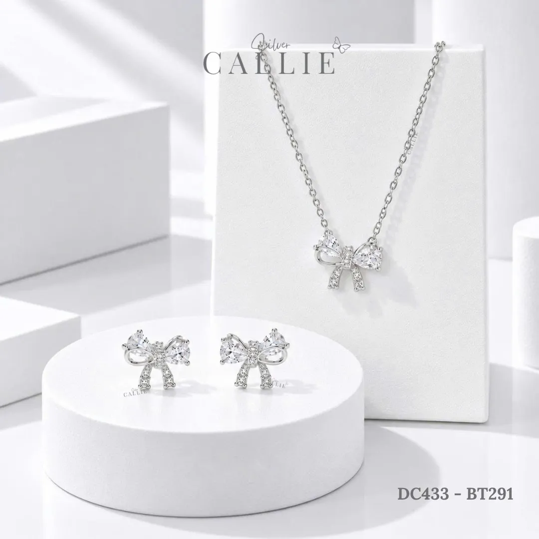 Set Quà Nơ Callie Silver Trang Sức Bạc Cao Cấp 20/10 - Hình ảnh 4