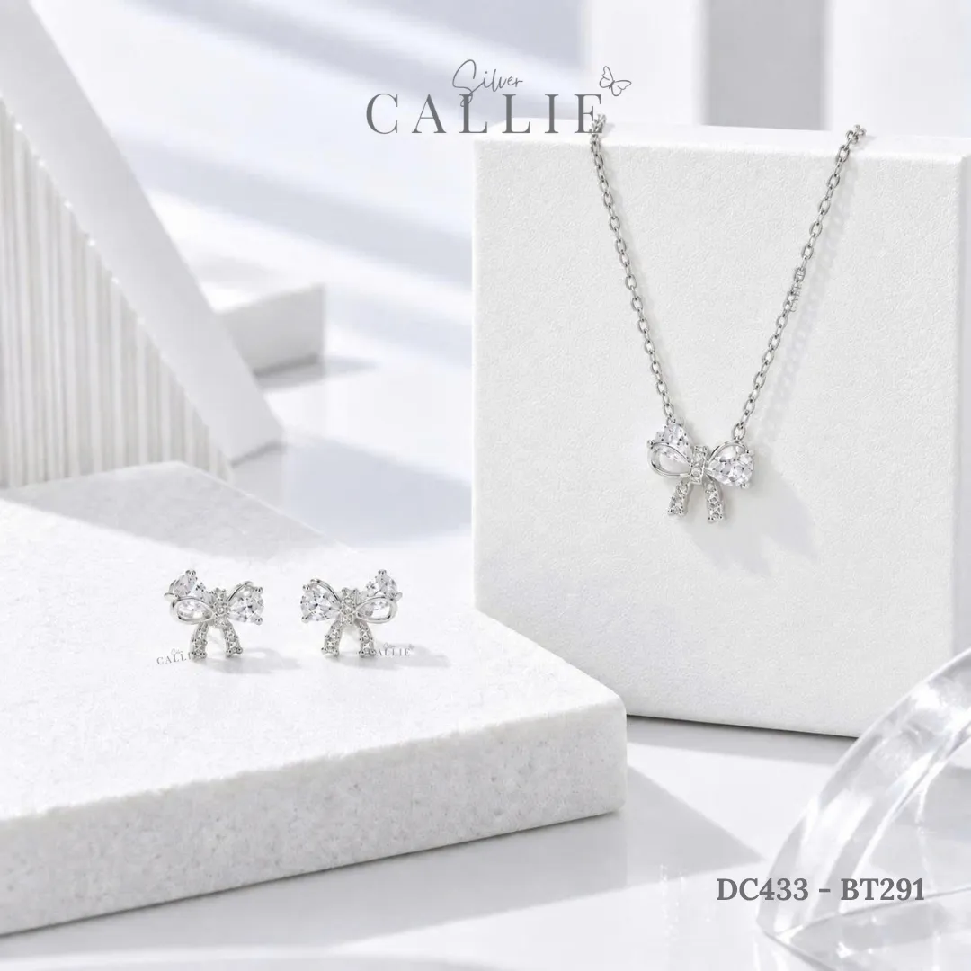 Set Quà Nơ Callie Silver Trang Sức Bạc Cao Cấp 20/10 - Hình ảnh 5