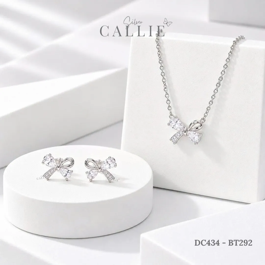 Set Quà Nơ Callie Silver Trang Sức Bạc Cao Cấp 20/10 - Hình ảnh 3