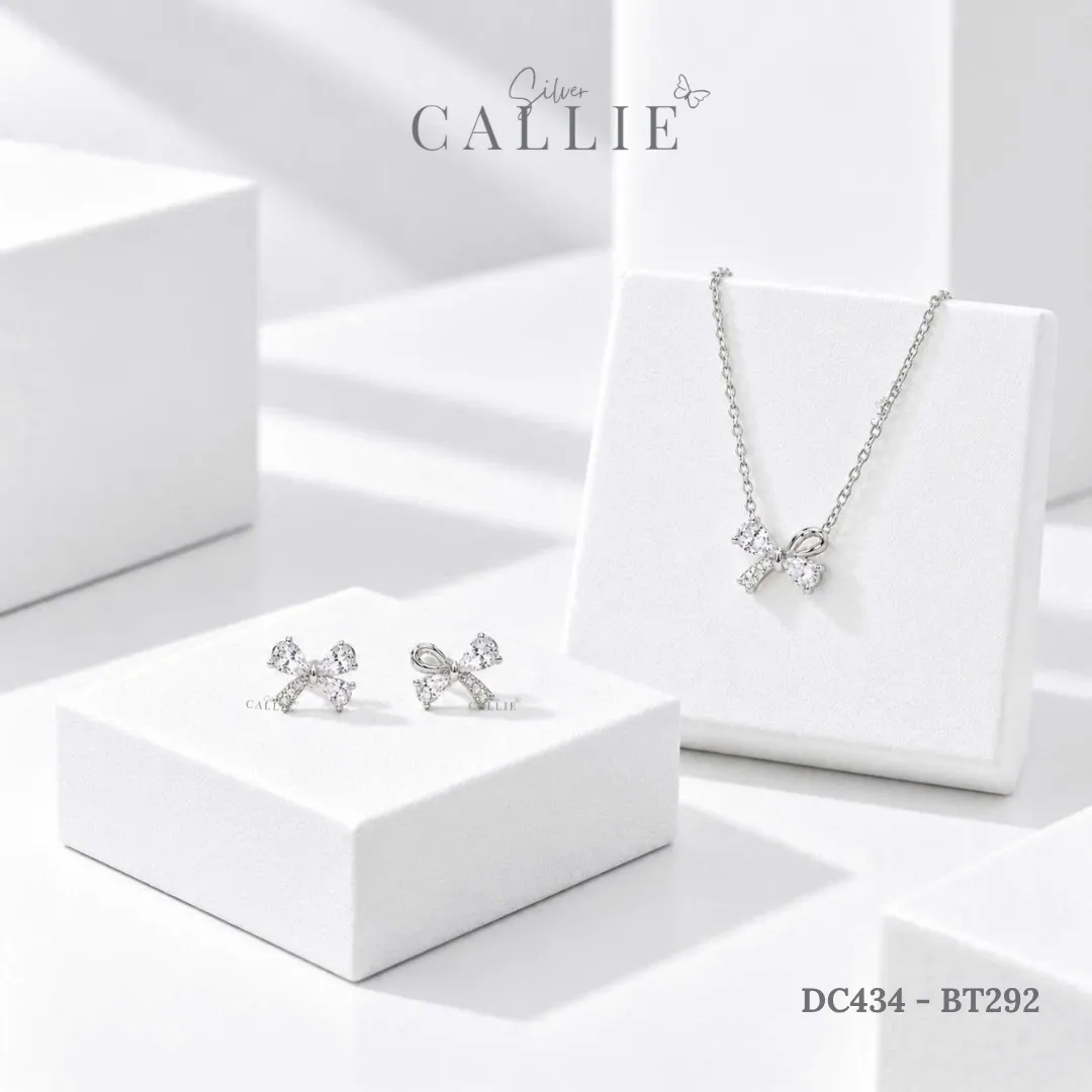 Set Quà Nơ Callie Silver Trang Sức Bạc Cao Cấp 20/10 - Hình ảnh 4