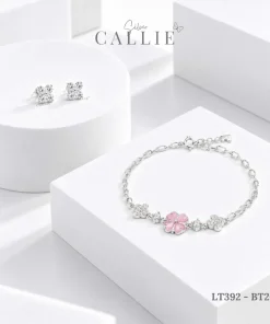 Alternative view of Set Quà Cỏ 4 Lá Hồng Callie Silver Trang Sức Bạc Cao Cấp 20/10