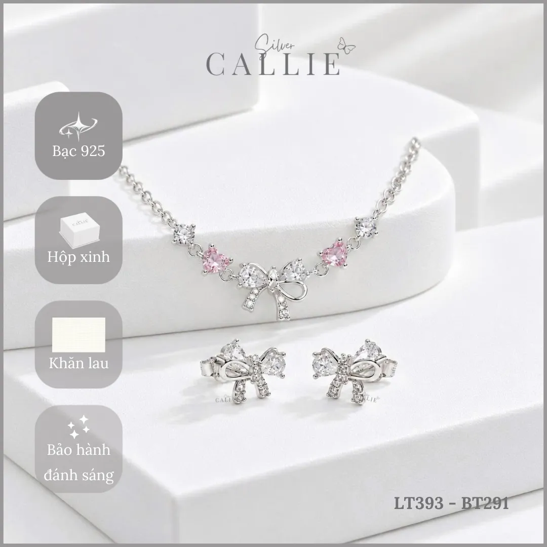 Set Quà Nơ Callie Silver Trang Sức Bạc Cao Cấp 20/10 - Hình ảnh 7