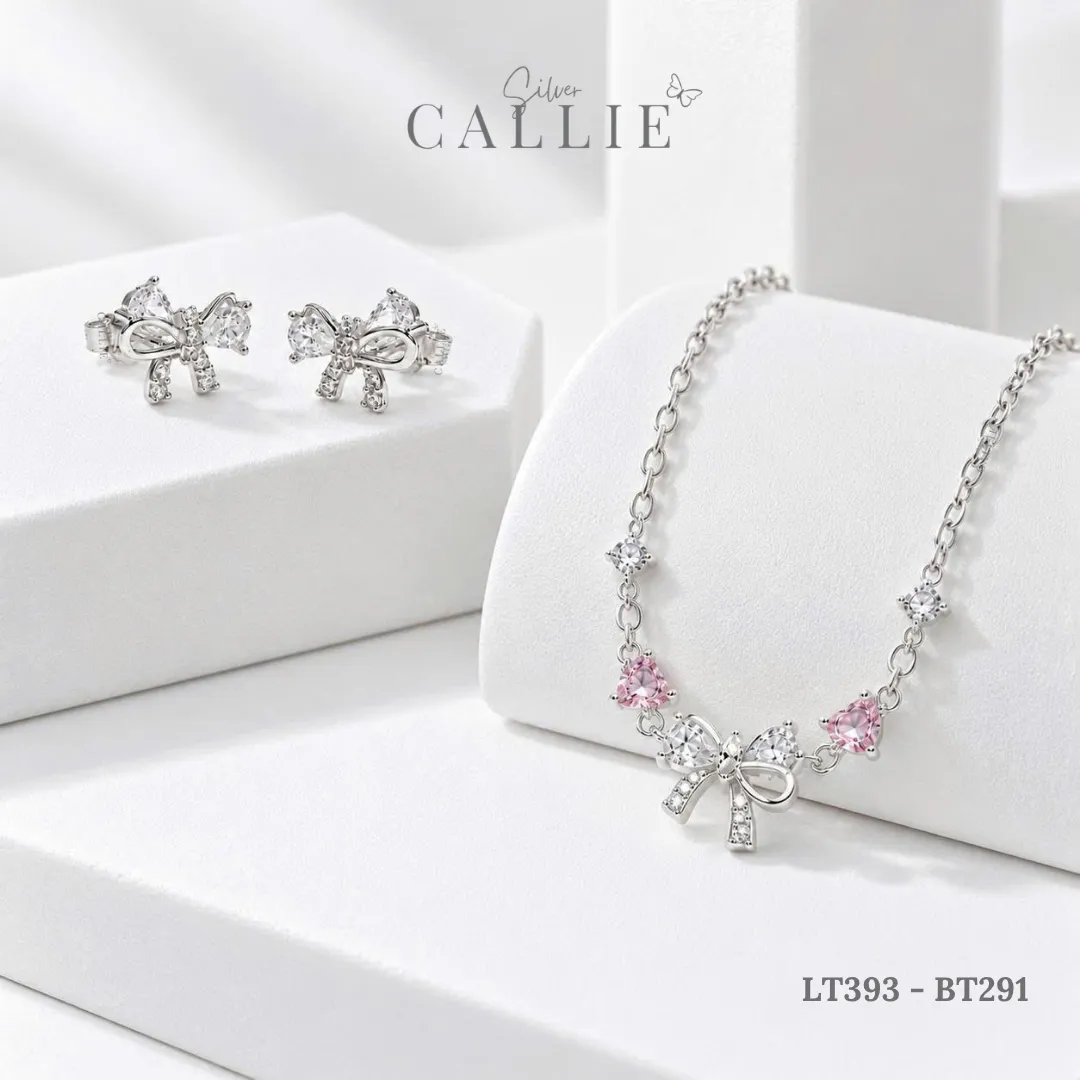 Set Quà Nơ Callie Silver Trang Sức Bạc Cao Cấp 20/10 - Hình ảnh 3