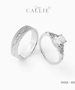 Alternative view of N1118 - N1122: Nhẫn bạc thiết kế Callie Silver Royal Mark