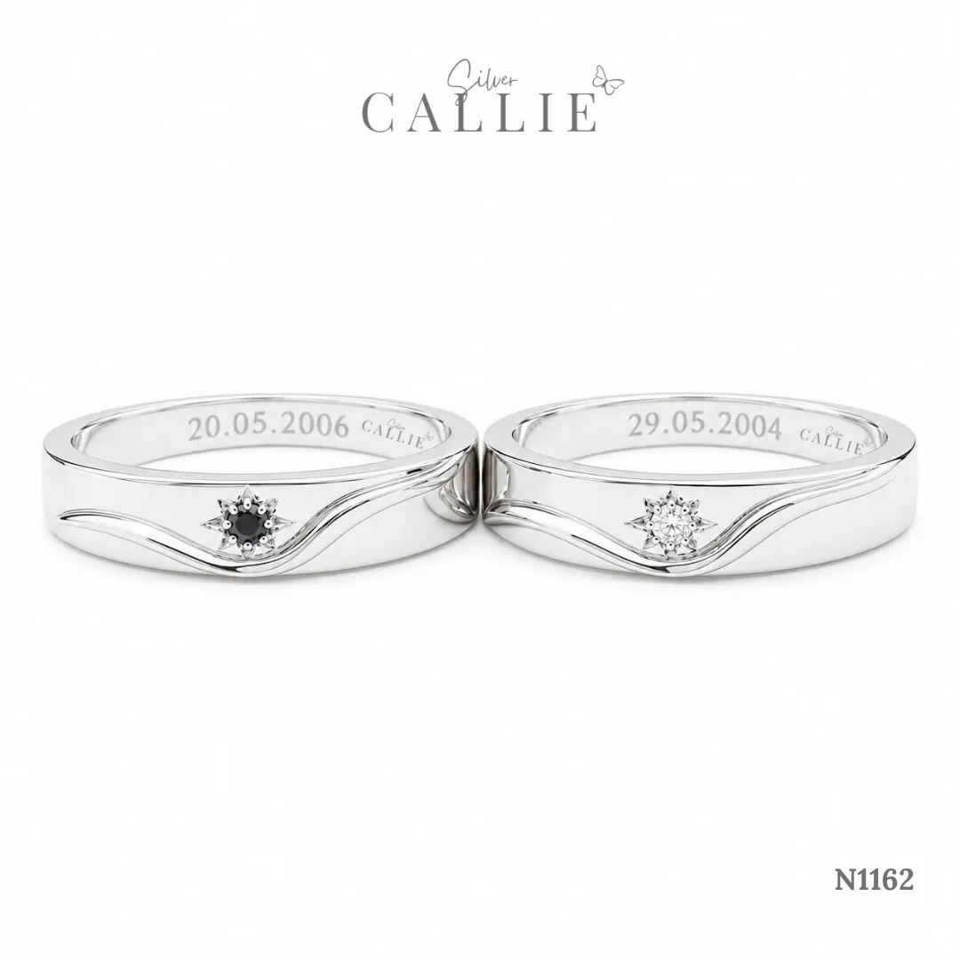 N1162 - Nhẫn bạc thiết kế Callie Silver Sóng Và Nhật Nguyệt - Image 2
