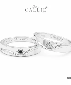 N1162 - Nhẫn bạc thiết kế Callie Silver Sóng Và Nhật Nguyệt
