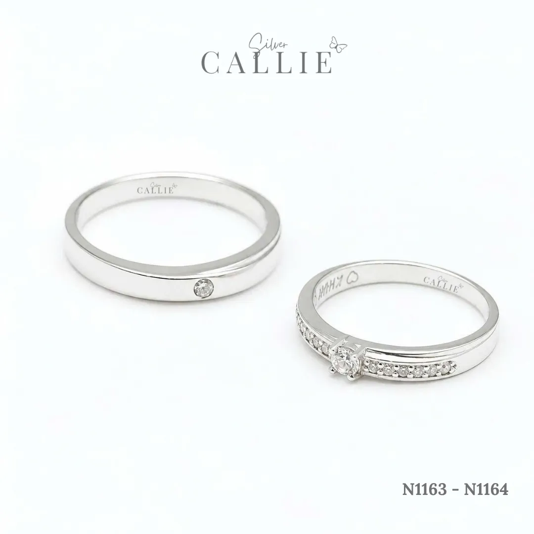 N1163 - N1164: Nhẫn bạc thiết kế Callie Silver Đai Chéo - Image 2