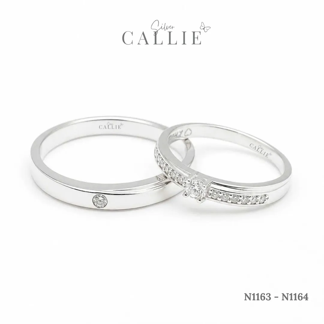 N1163 - N1164: Nhẫn bạc thiết kế Callie Silver Đai Chéo - Image 6