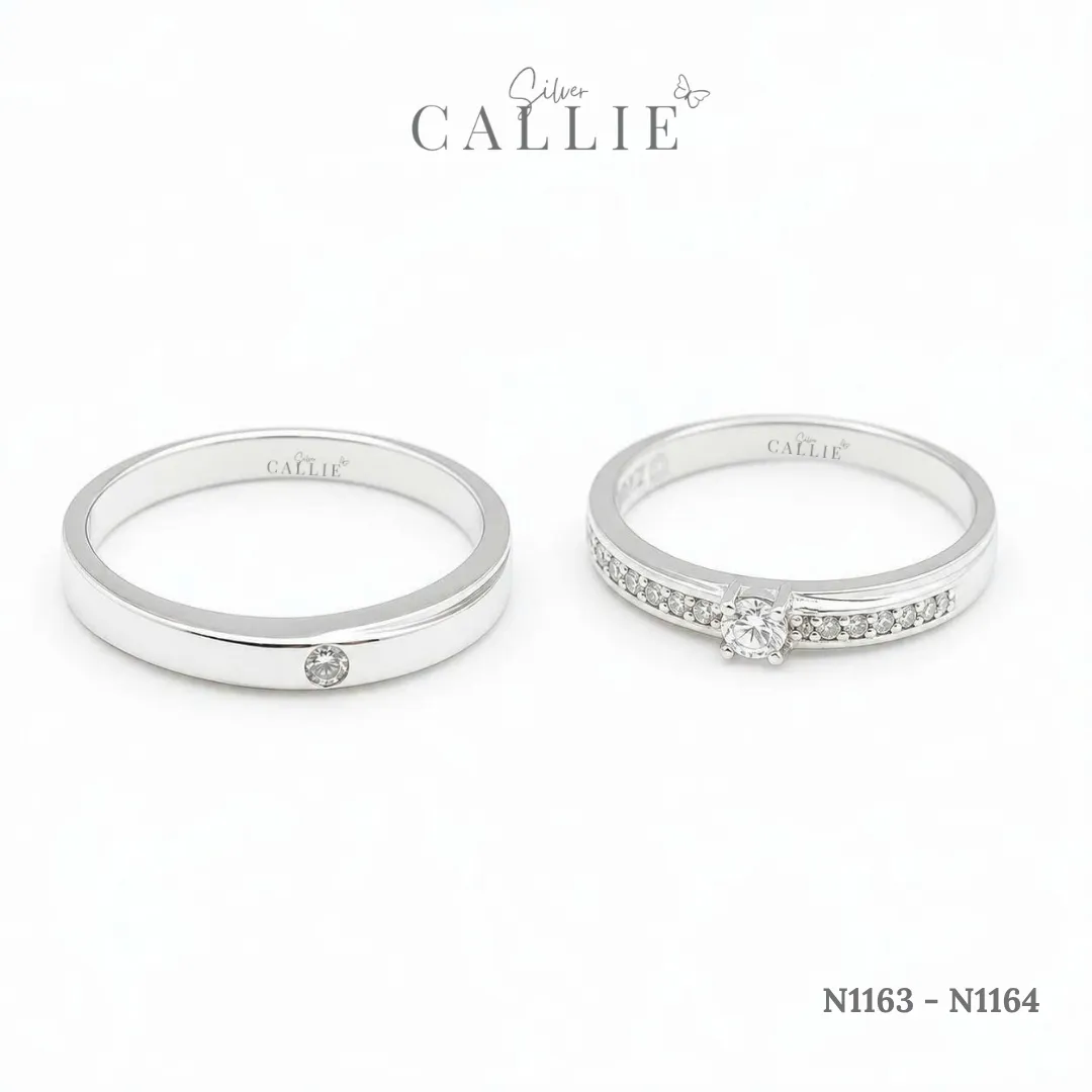 N1163 - N1164: Nhẫn bạc thiết kế Callie Silver Đai Chéo - Image 7