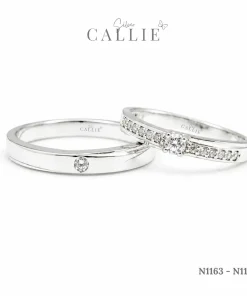 N1163 - N1164: Nhẫn bạc thiết kế Callie Silver Đai Chéo