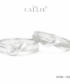 N1168 - N1169: Nhẫn bạc Callie Silver Xoắn Chéo